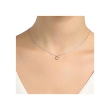 Nusret 925 Ayar Gümüş Minik Halka Kolye 531448500