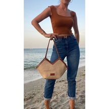Glemix Joyce Taba Hasır Fular Detaylı Asimetrik Kadın Kol Ve Omuz Çantası Taba-hasır Kanvas Glemix Joyce Taba Hasır Fular Detaylı Asimetrik Kadın Kol Ve Omuz Çantası Taba-hasır Kanvas
