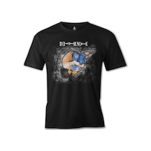 Death Note Upside Down Baskılı Sİyah Erkek Tshirt 001