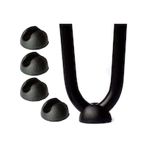 Flybuy 10'lu Siyah 10mm Silikon Firkete Mobilya Bacak Koruyucu Seti - Dayanıklı, Kaymaz, Zemin Koruyucu -