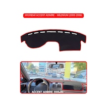 Hyundai Accent Admire/milenium 2000-2006torpido Koruma Halısı Kırmızı Kenar