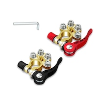 Yuntech01 Tam Bakır Otomobil Aküsü Terminali, 1'den 4'e Bağlantı, Hızlı Kesme Anahtarı, Uyumlu 50-200ah Aküler, Dayanıklı Ve Anti-koroziv