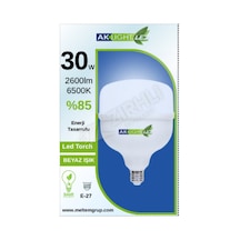 4 Adet Aklight Led Jumbo 30w E27 Beyaz Işık Çok Renkli