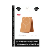 Xo Lp04 Airtag Uyumlu Magsafe Katlanabilir Kartlık Akıllı Aksesuar Taşınabilir Cüzdan Manyetik Stant