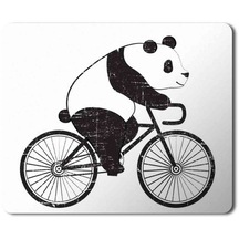 Panda Bisiklet Süren Panda Baskılı Mousepad Mouse Pad