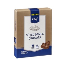 Metro Chef Sütlü Damla Çikolata 250 G Pastacılık İçin 5'li Avantaj Paketi Mıchu