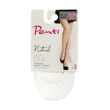 Penti Beyaz Naturel Babet Çorabı - 3lü Paket