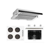 Alveus Destiny 614 MFA 614 - GLS 640 - F6 ECR Beyaz Ankastre Set