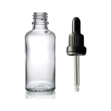 50ml Şeffaf Cam Damlalıklı 12 Adet, Siyah Kapak, Ecza Şişesi, Damlalıklı Şişe, Propolis Şişesi, Damlatmalı Şişe, Saç Serum Şişesi, Ecza Şişesi