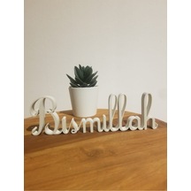 Bismillah Yazılı Modern 3d Dekoratif Masa Ve Raf Aksesuarı