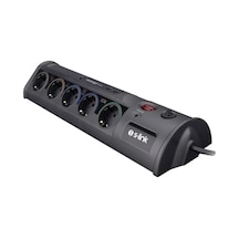 S-link 10'lu Parcbeny Serisi Swv-prz 100 Prizhive 3m 1860 Joule 1.5mm 1 Usb 1 Typec 2.1a/5v 16a 250v 3680w 10'lu Akım Korumalı Priz