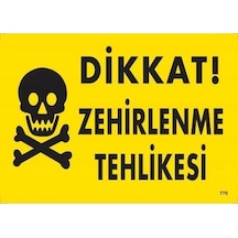 Znv Zenvia Mey İthalat Dikkat Zehirlenme Tehlikesi Uyarı Levhası 25x35 Kod:770 Znv2025 Cmn