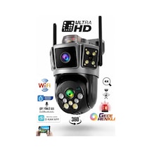 Onqam On7 O-kam Pro App 3+3mp Çift Kamera Sirenli Ptz Kablosuz Wifi Ip Sesli Kamera