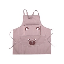 Skycity Kahverengi Yumuşak Polyester Mutfak Fantezi Ayı Desenli Ön Cep Ve Ayarlanabilir Kemerle Yağ Geçirmez Apron