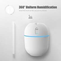 Fastbuy Taşınabilir Beyaz Nemlendirici Aromaterapi Cihazı, 360 Esintili Serinletici Mis, Usb Şarjlı