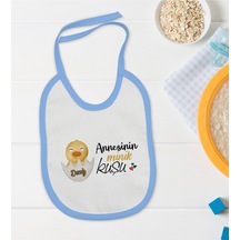BK Kids Kişiye Özel Mavi Bebek Mama Önlüğü - Model 80 Mavi