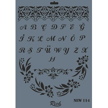 Rich New Seri N-114 Stencil 35X25 Cm