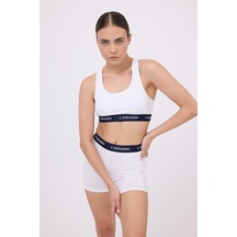 Racer Crop Top Racer Back Crop Top -3172 Beyaz