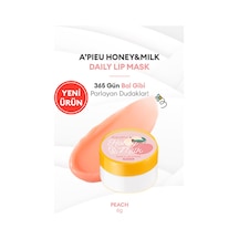 Bal Ve Süt Özlü Besleyici Nemlendirici Dudak Maskesi A'pıeu Honey & Milk Daily Lip Mask Peach