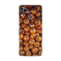 Omix X400 Kılıf Resimli Desenli Silikon Platinium Series Gold Emoji 1877