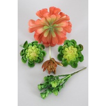 Yapay Çiçek Deposu Yapay Succulent Sukulent Set - 5