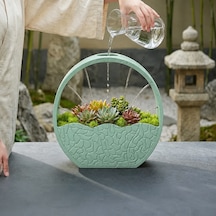 3d Baskı Self-watering Planter - Kendi Kendini Sulayan Saksı-mint Çok Renkli