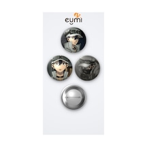 Gachiakuta Animesi Follo Tunito Anime 3'lü Metal Rozet Seti 58mm İğneli Buton Çanta Yaka Rozeti Çok Renkli