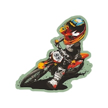 Motocross Motosiklet Sticker 2 Adet 14cm