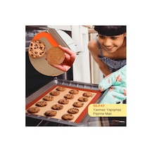 Yıkanabilir Kendinden Yağlı Silikon Pişirme Hamur Açma Matı 30x40 Çok Renkli