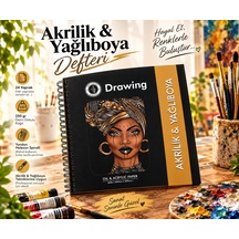 Akrilik & Yağlı Boya Çizim Defteri 20x20 Boyut 250 Gr Derin Dokulu 48 Sayfa 24 Yaprak