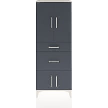 Hyperion Dolap 3 Raflı 2 Çekmeceli 4 Kapaklı 60x44x163 Aytaşı-antrasit Aytası