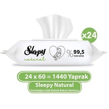 Sleepy Natural Yenidoğan Islak Bebek Havlusu 60'Lı X 24 Adet