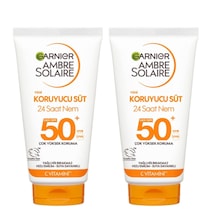 Garnier Ambre Solaire Kuruma Karşıtı Koruyucu Süt Spf50+ Güneş Kremi 2 X 50 Ml