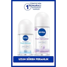 Nivea Fresh Sensation Kadın Roll-On Deodorant 50 ML + Fresh Natural Roll-On 25 ML
