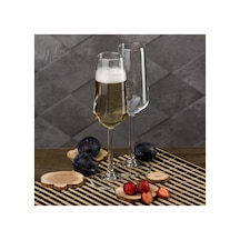 Allegra Glass Champagne Stemware 6 Pcsset Beyaz