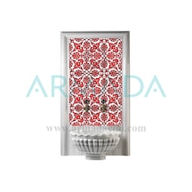 Armada Çini 60X100 CM Sp 83 Kırmızı Beyaz Serigraf Türk Hamamı Pa Armada Çini 60X100 CM Sp 83 Kırmızı Beyaz Serigraf Türk Hamamı Pa