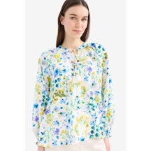 DeFacto Relax Fit Baskılı Uzun Kollu Tesettür Gömlek Tunik E1100AX25HSER105