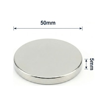 2 Adet - 50x5 Mm Neodyum Mıknatıs Neodim Magnet Yuvarlak