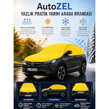 Bmw 220i Active Tourer Uyumlu Yazlık Pratik Yarım Araba Brandası Uv Korumalı Nefes Alan Kumaş Sarı