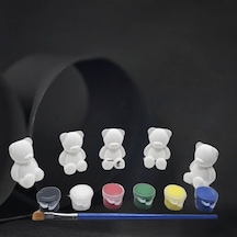 Eğitici Etkinlik Taş Boyama Seti 3 Boyutlu 15 Adet Minik Ayıcık Set Stone Painting