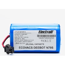 Ecovacs Deebot N79S Süpürge İçin 14.4 2600Ah Lion Pil