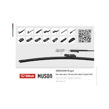 Silecek Süpürgesi Muz Tipi 600mm Çoklu Aparatlı