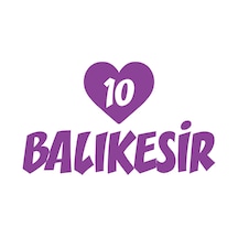 Kalpli 10 Balıkesir Araba Sticker 17x17 Cm Mor