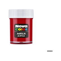 Nova Color Nc-170 Akrilik Boya Şişe Kırmızı Çok Renkli