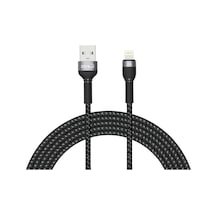Tuva Teknoloji Siyah Shira Serisi Lightning Usb Kablo 3 Metre