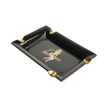 Firebird Cigar Lady Siyah-gold Dörtlü Porselen Puro Küllüğü - Trm3022