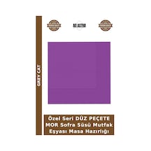 Özel Seri Düz Peçete Mor Sofra Süsü Mutfak Eşyası Masa Hazırlığı