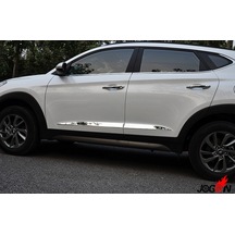 Hyundai Tucson 2015 - 2020 Yan Kapı Çıtası 4 Parça Krom Çıta
