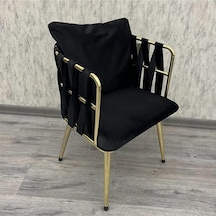 Tekli Siyah Gözde Sandalye Gold