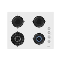 Simfer 3658 3+1 Wok Gözlü 65 CM Cam Ankastre Ocak